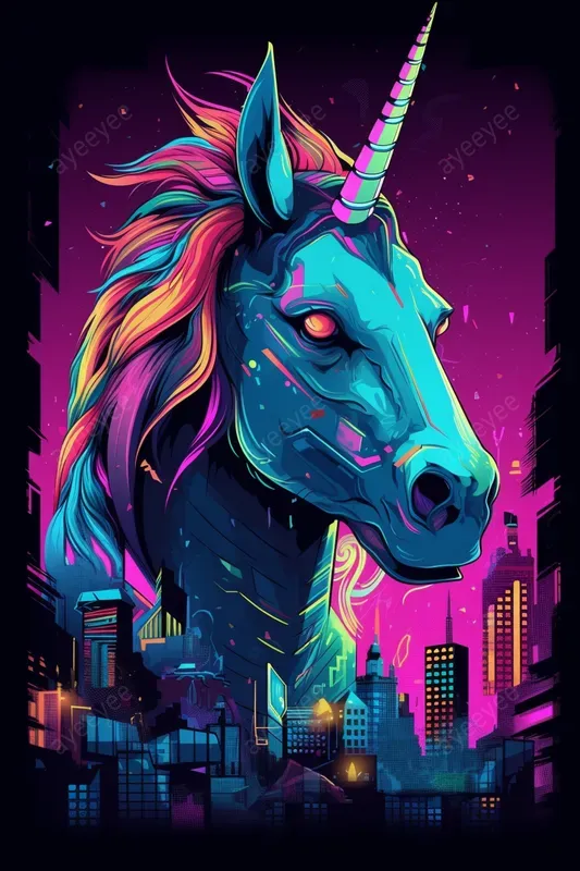 Cyberpunk Neon Wildlife Animals