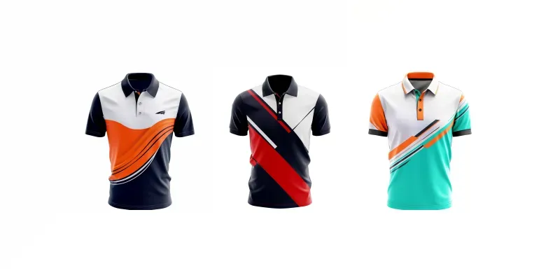 3D Colorful F1 Inspired Polo Tshirts generated by undefined