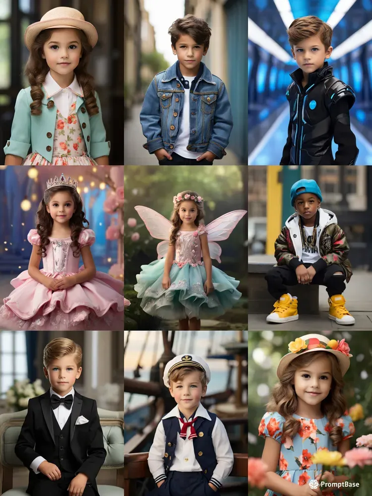 Stylish Kids Photoshoot Poses