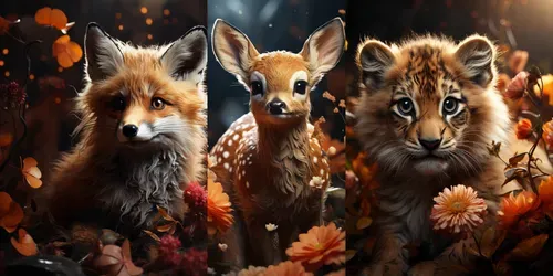 Cute Baby Animals generated by midjourney