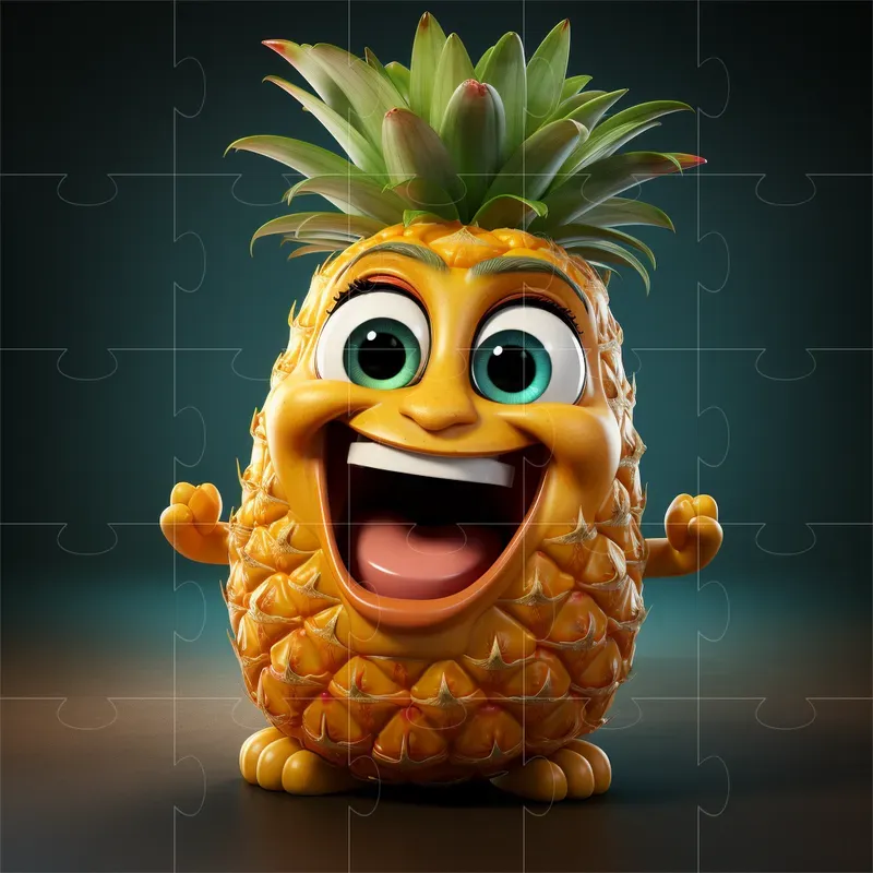 Emotional Cartoon Fruits And Vegetables
