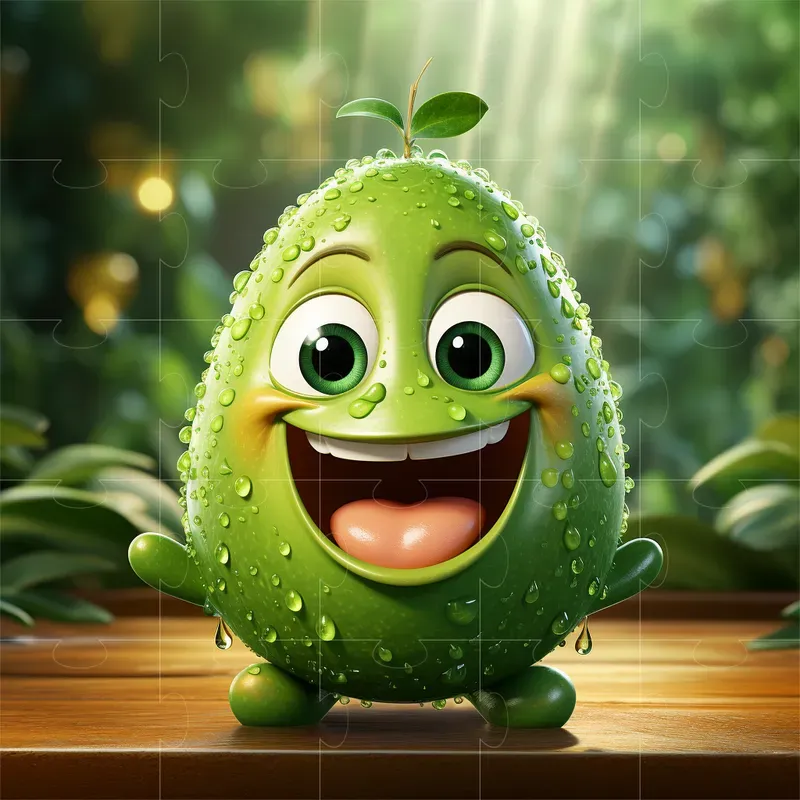 Emotional Cartoon Fruits And Vegetables