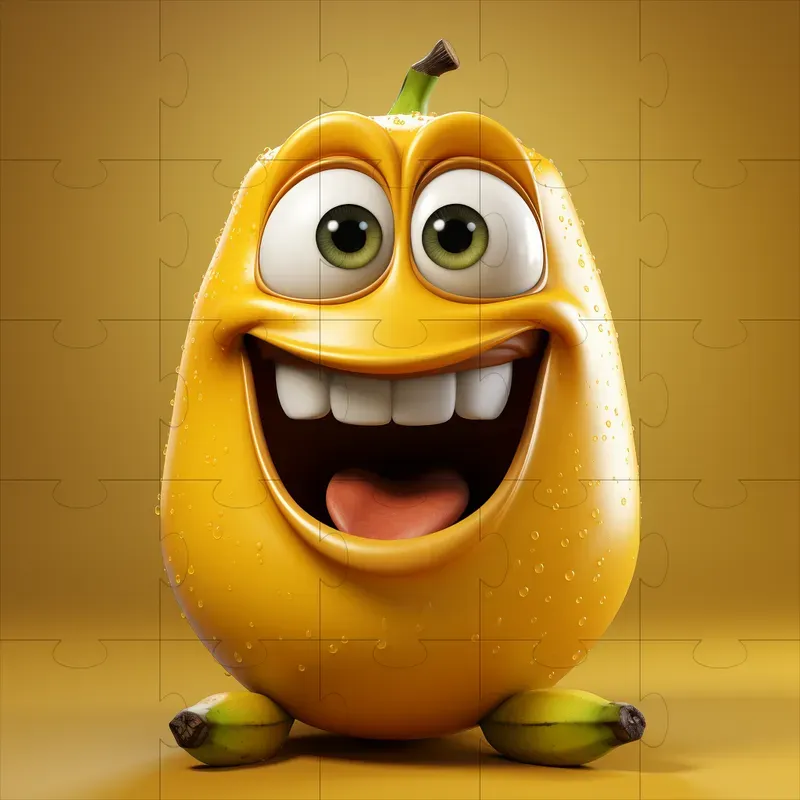 Emotional Cartoon Fruits And Vegetables