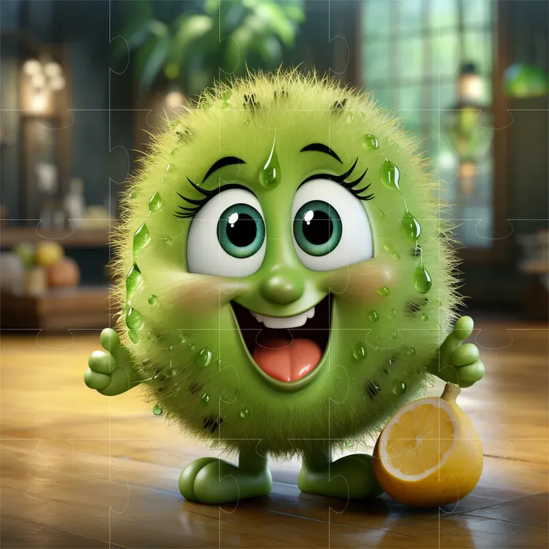 Emotional Cartoon Fruits And Vegetables