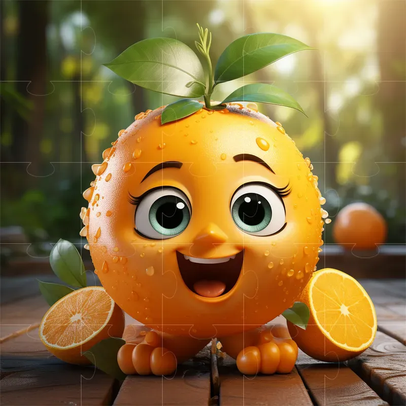 Emotional Cartoon Fruits And Vegetables