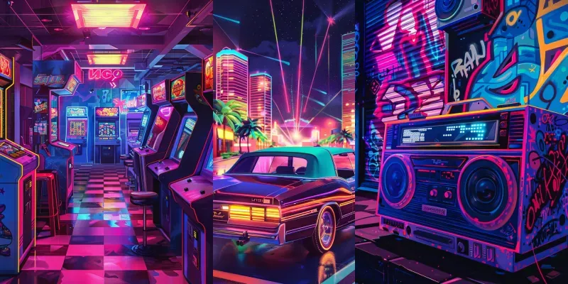 80s Retro Style Visual Feasts generated by undefined