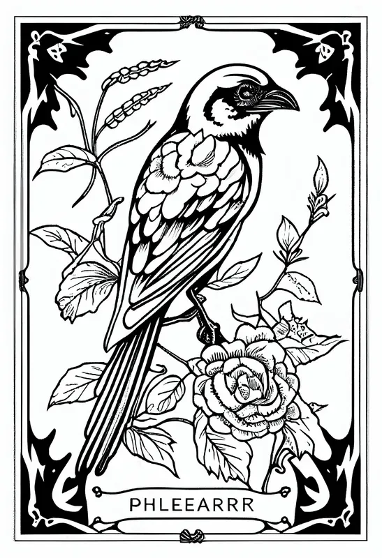Tarot Card Style Coloring Book Pages
