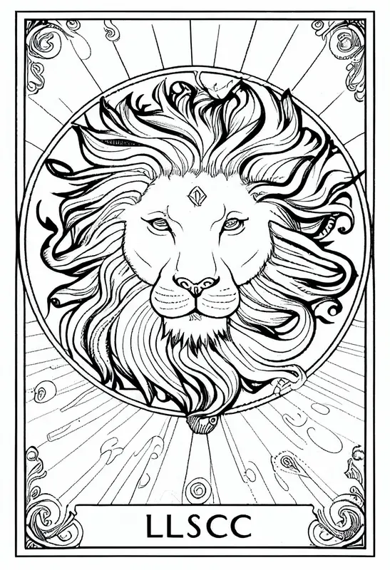 Tarot Card Style Coloring Book Pages