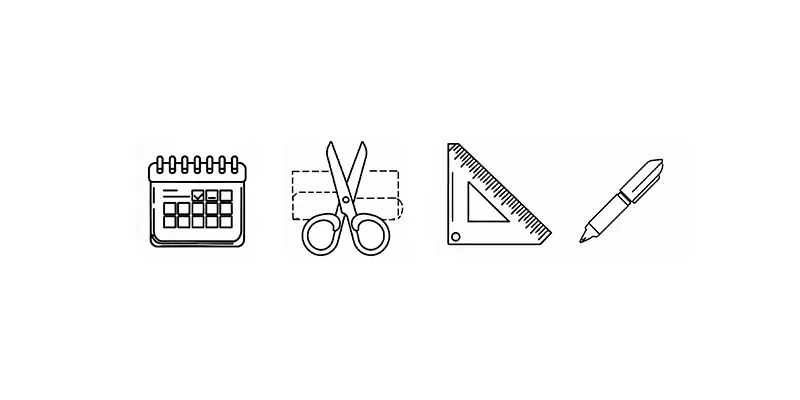 Stationery Icons generated by undefined