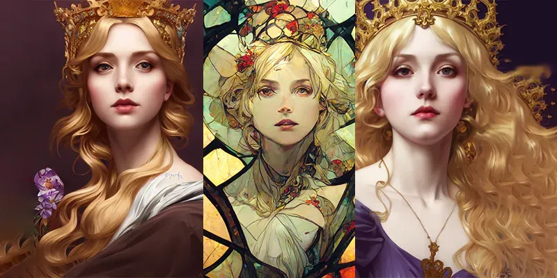 Baroque Princess Portrait generated by undefined