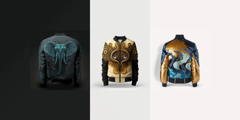 Premium Bomber Jacket Design Product Photos generated by undefined