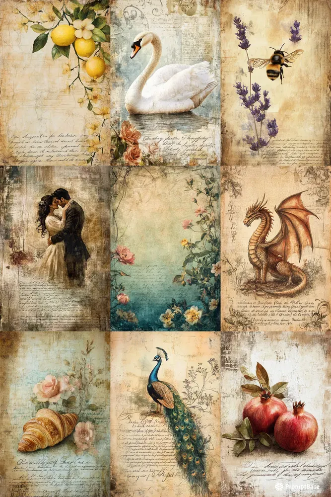 Vintage Junk Journal Pages