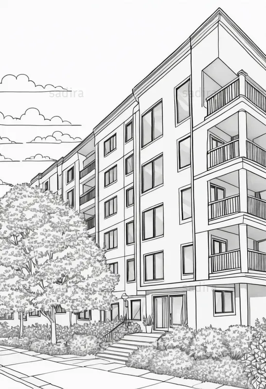 Cozy House Coloring Book Pages