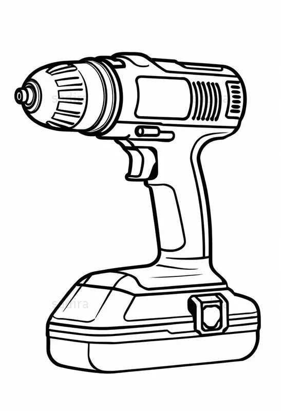 Construction Tools Coloring Book Pages