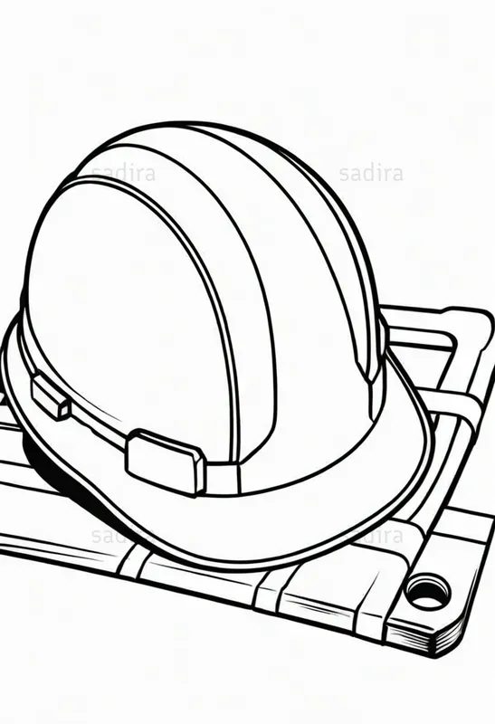 Construction Tools Coloring Book Pages