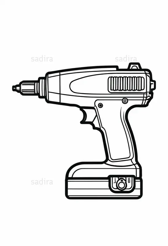 Construction Tools Coloring Book Pages
