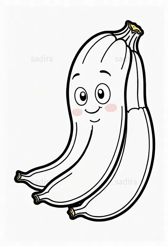 Kawaii Fruits Coloring Book Pages