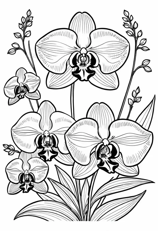 Folk Floral Coloring Book Pages