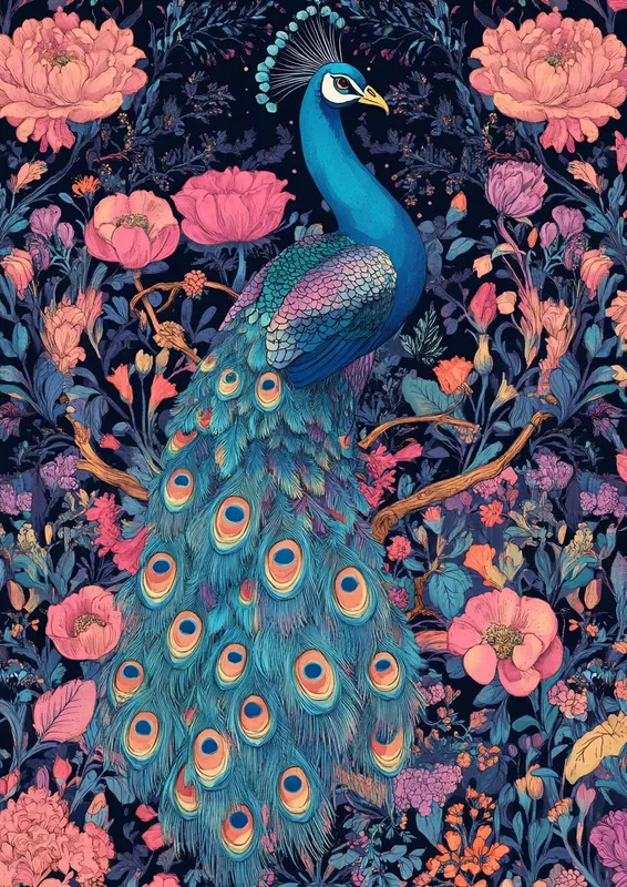 Intricate Morris Inspired Flora Faunas