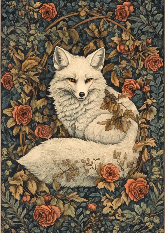 Intricate Morris Inspired Flora Faunas