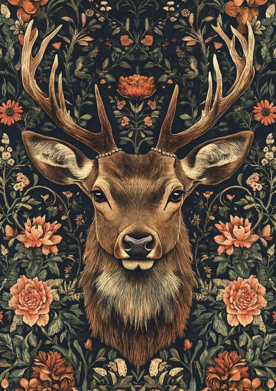 Intricate Morris Inspired Flora Faunas