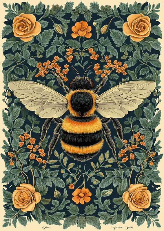 Intricate Morris Inspired Flora Faunas
