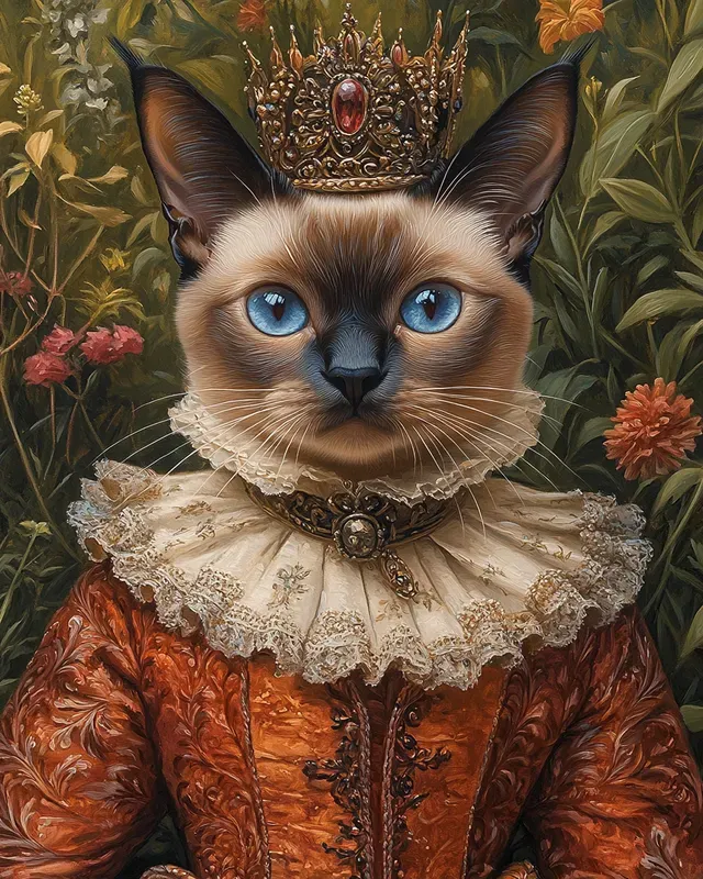 Regal Pet Portraits In Royal Attire