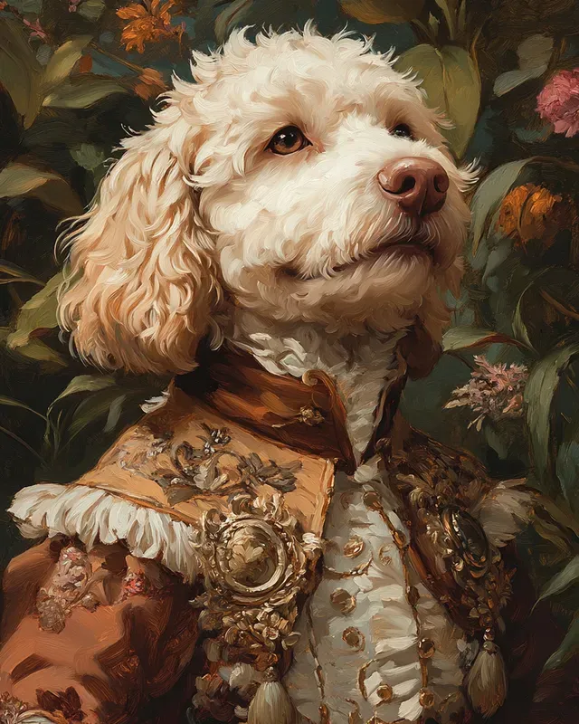 Regal Pet Portraits In Royal Attire