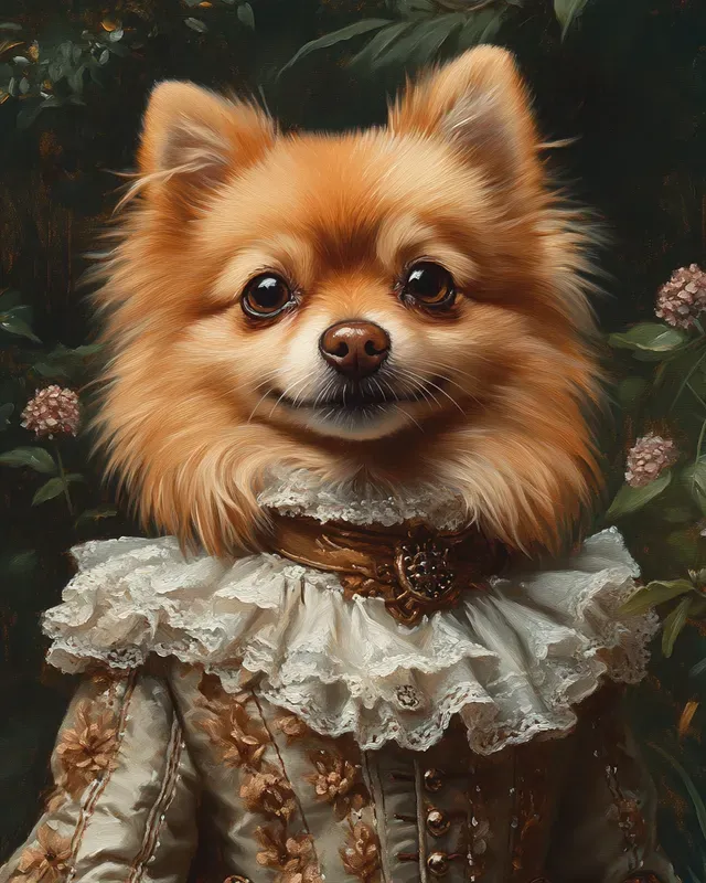 Regal Pet Portraits In Royal Attire