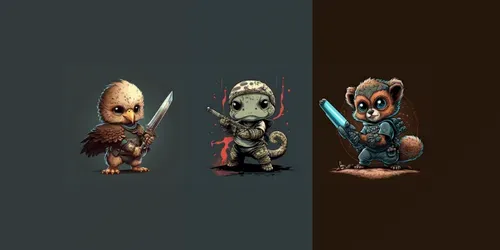 Fantastic Anthropomorphic Animal Designs generated by midjourney