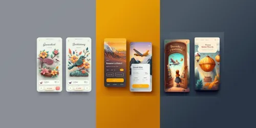 Pro UI UX App Designs generated by midjourney