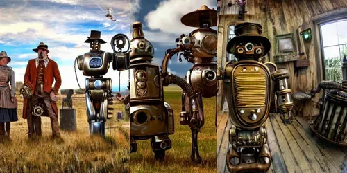 Steampunk on the Prairie  generated by promptbase