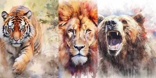 Watercolor Animals generated by midjourney