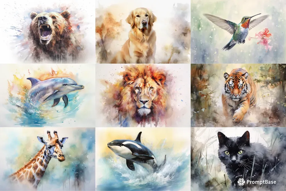 Watercolor Animals