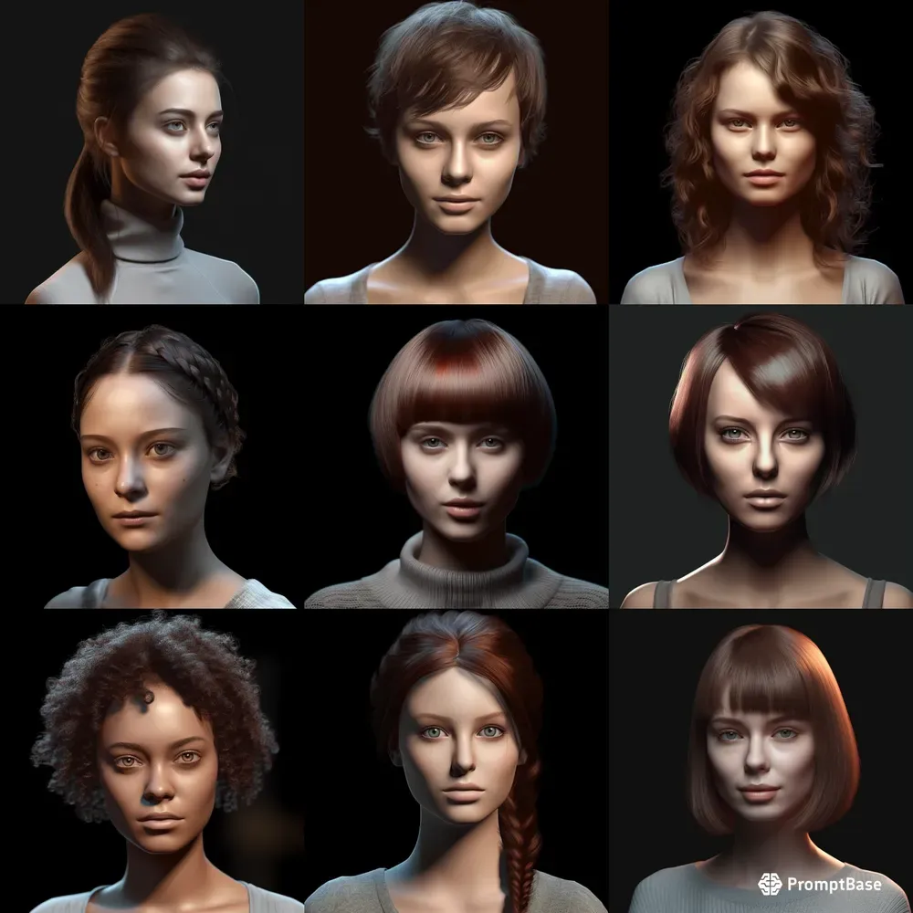 Woman Hairstyle Models