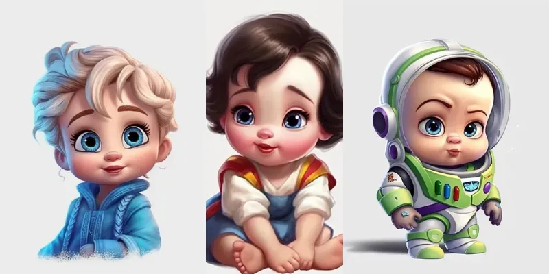 Hq Super Cute Baby Disney Characters generated by undefined