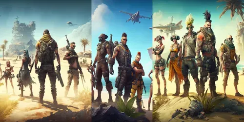 Battle Royale Characters generated by midjourney