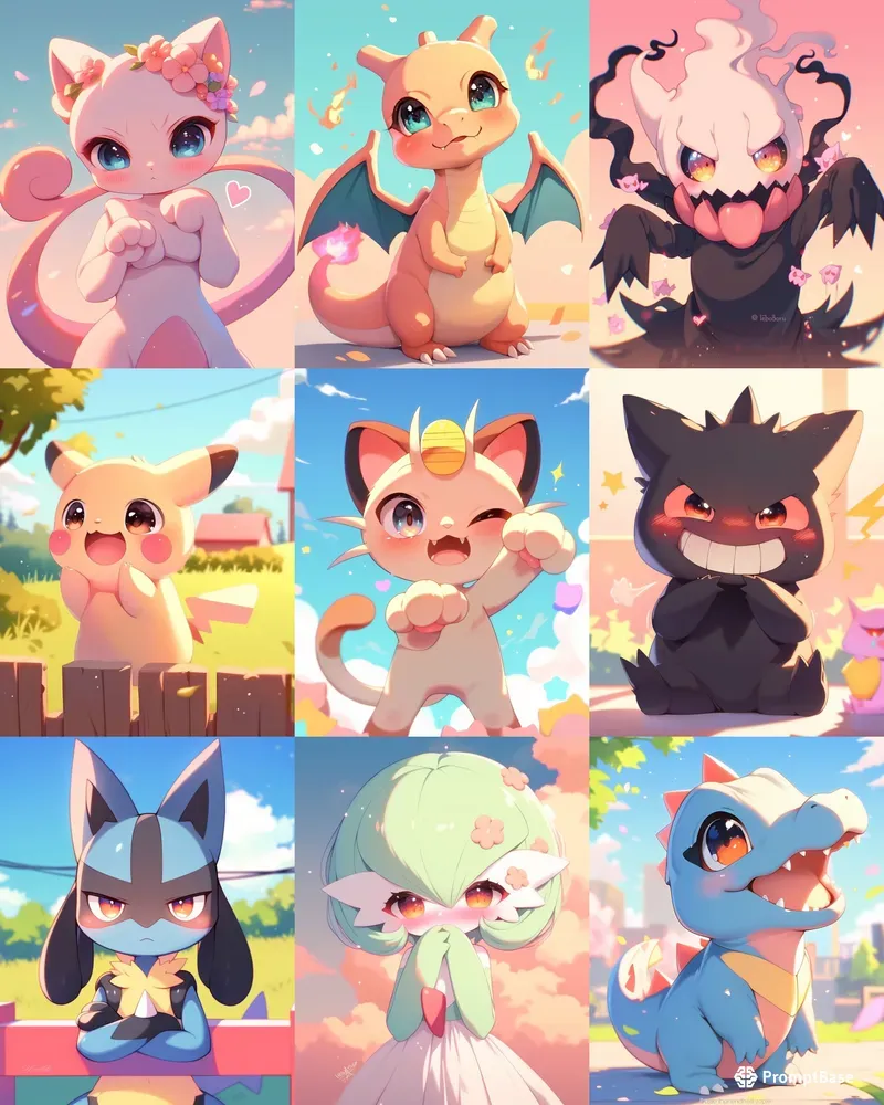 Adorable Chibi Pokemon Art