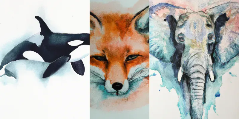 Watercolor Animals generated by undefined