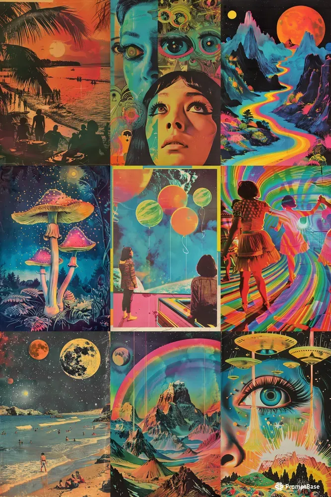 1960s Psychedelic Retro Posters