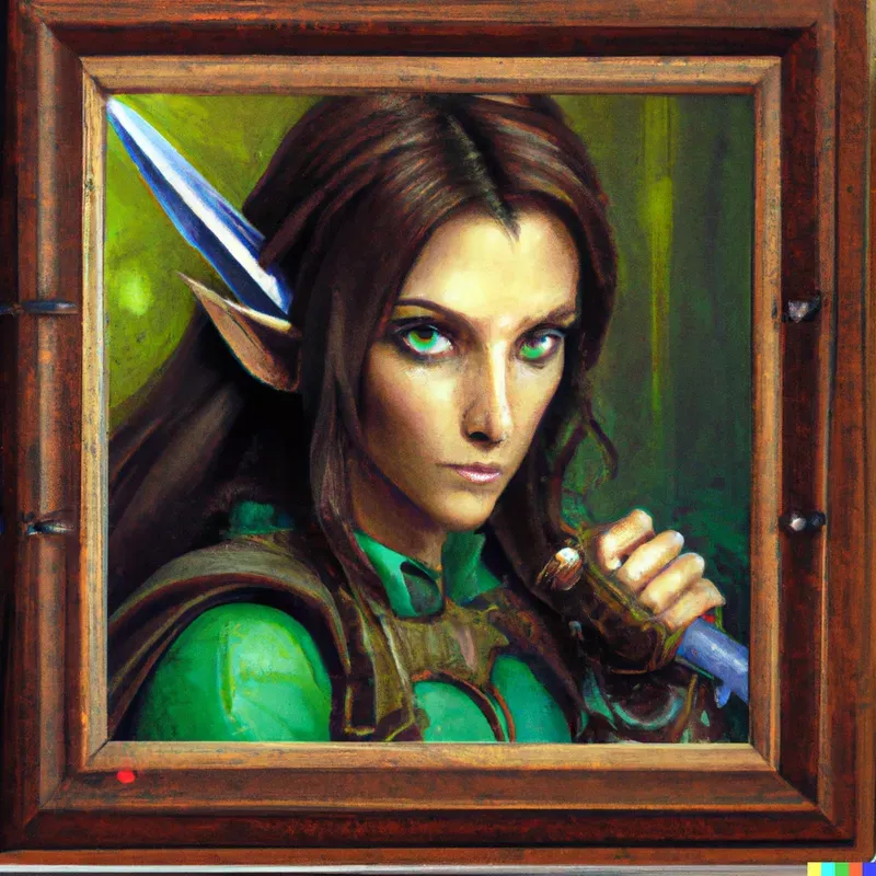 DND Character Portrait - Elf Ranger