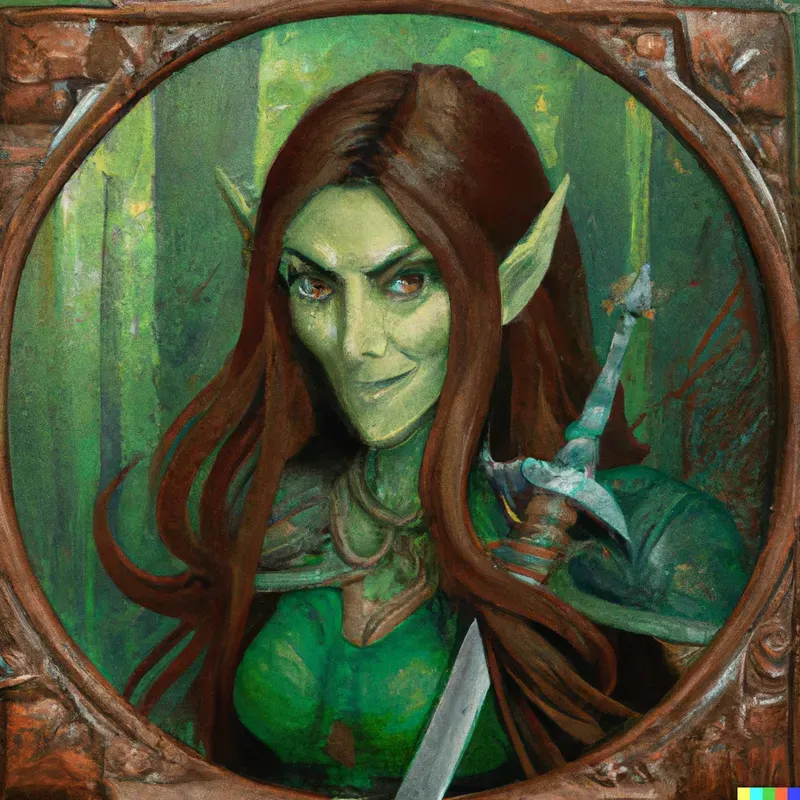 DND Character Portrait - Elf Ranger