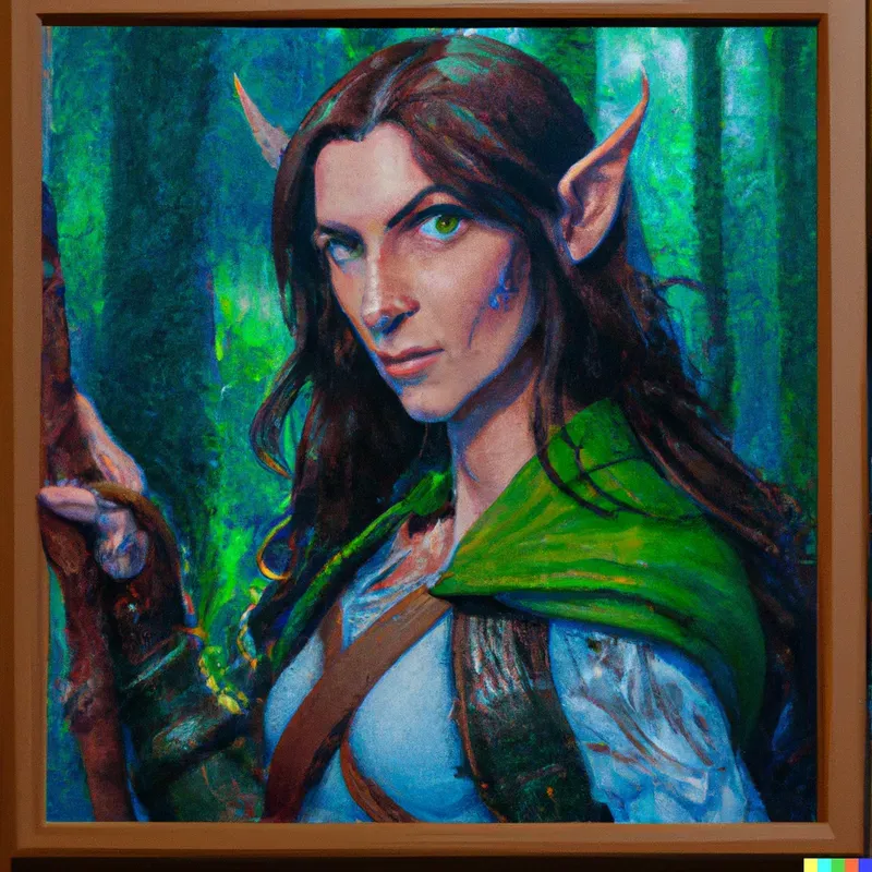 DND Character Portrait - Elf Ranger