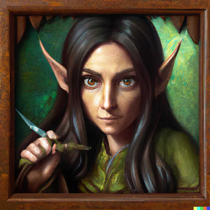 DND Character Portrait - Elf Ranger