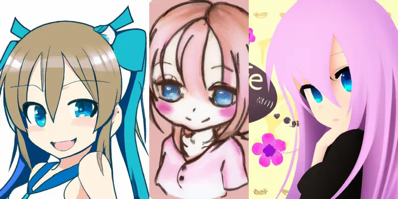 Anime Girl Avatars generated by undefined