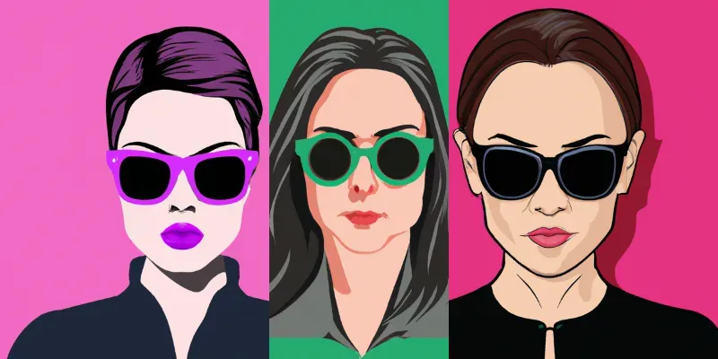 Power Women With Sunglasses generated by undefined