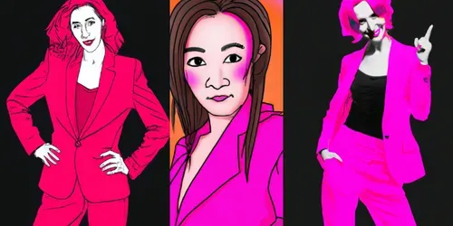 Powerwomen In Pink generated by dalle
