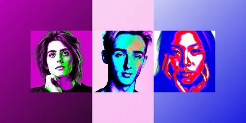 Colorful Artistic Portraits generated by dalle
