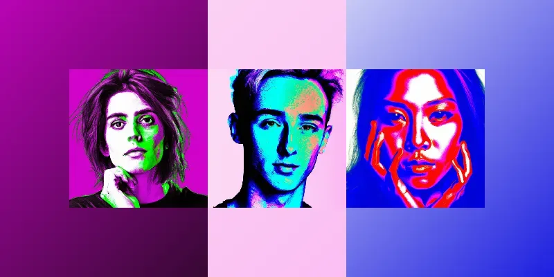 Colorful Artistic Portraits generated by undefined