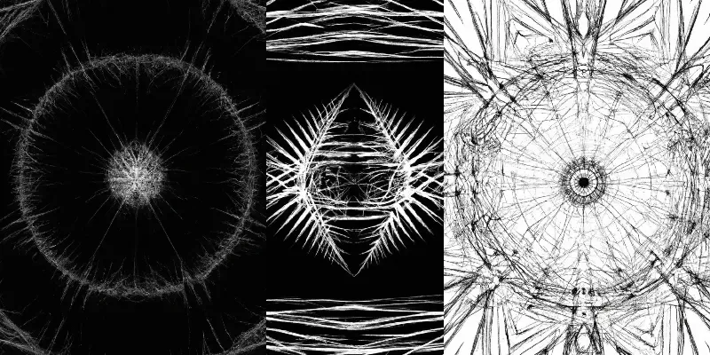 Abstract Symmetrical Line Patterns generated by undefined